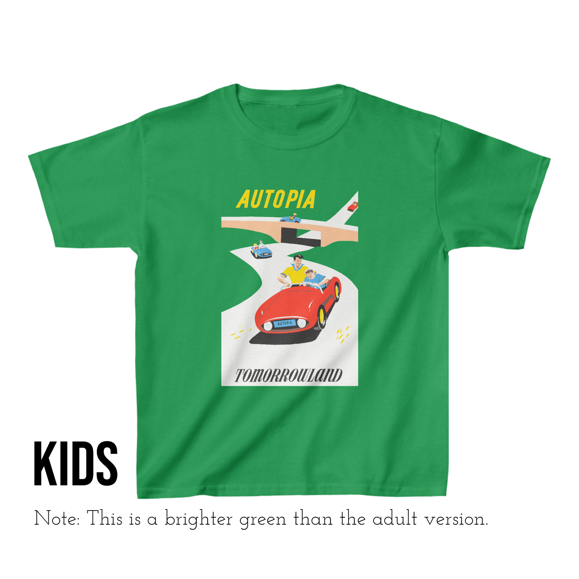 Disneyland Kids Shirt in Green Autopia