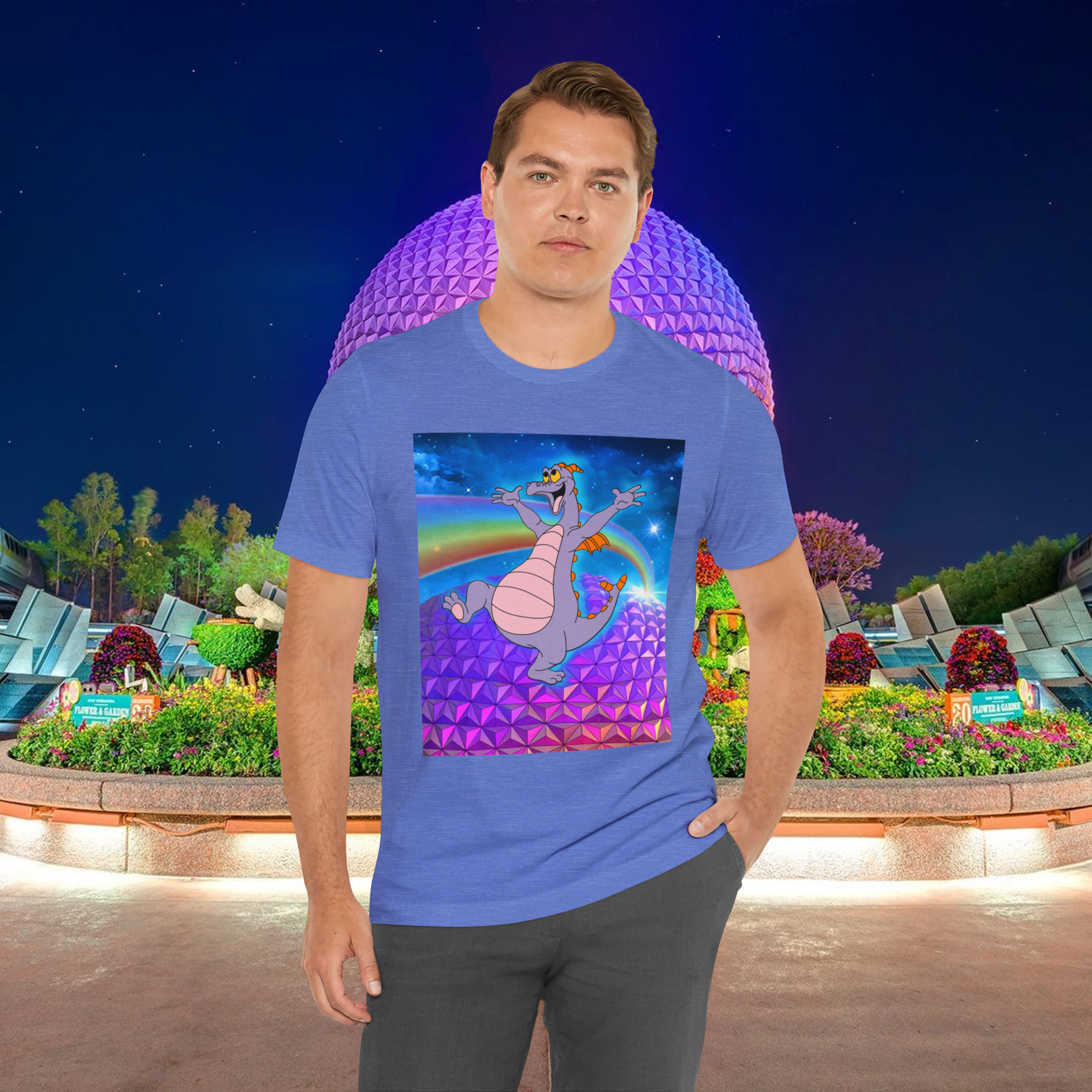 Mens Epcot Figment t-shirt shirt