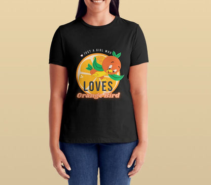 Orange Bird Black T-Shirt, Unisex Tee Classic Fit