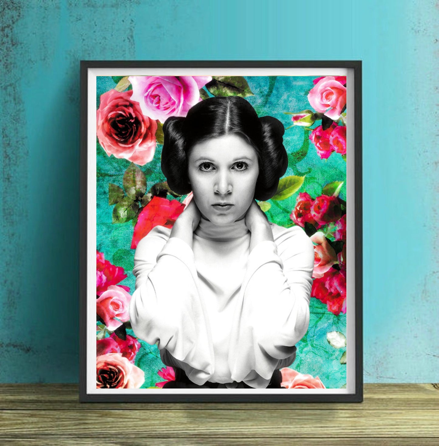 Princess Leia and Darth Vader Floral Wall Art Set | Lisa Jaye Art Designs