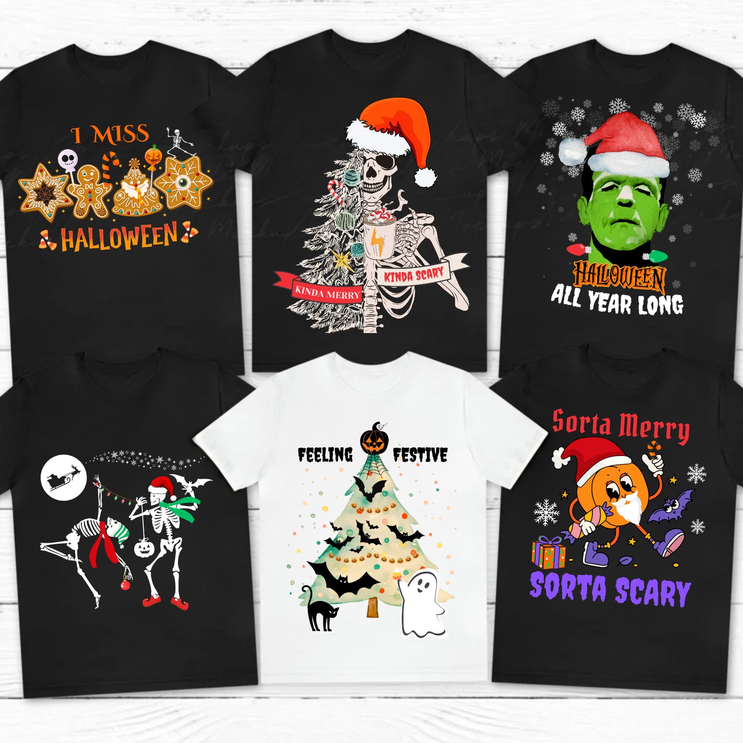 Kinda Merry Kinda Scary Gothmas T-Shirt, Unisex Tee