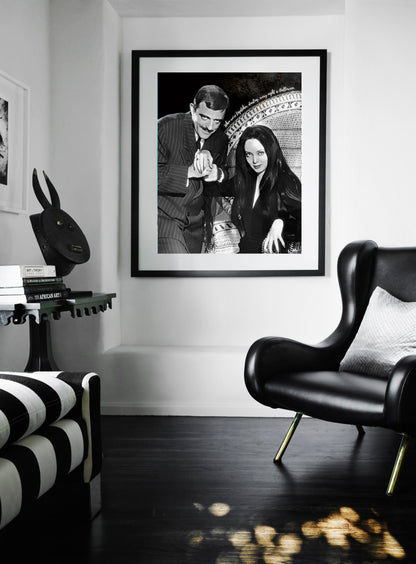 Addam's Family Morticia & Gomez Wall Art  | Lisa Jaye Art Designs