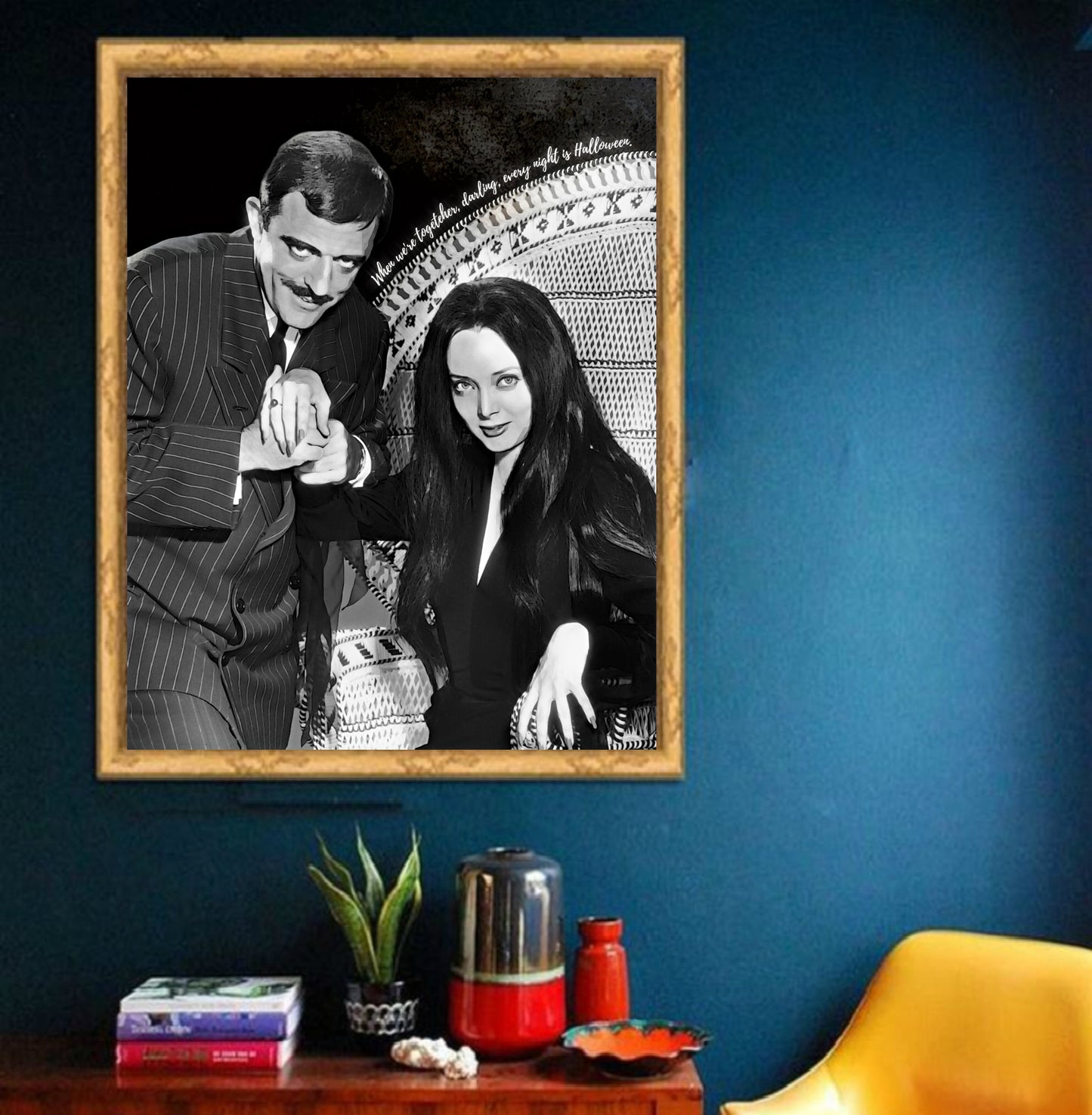 Addam's Family Morticia & Gomez Wall Art  | Lisa Jaye Art Designs