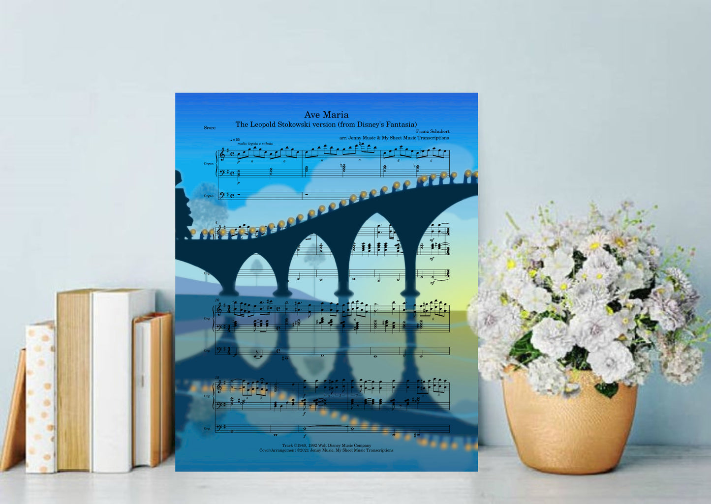 Ava Maria from Fantasia Sheet Music Wall Art  | Lisa Jaye Art Designs