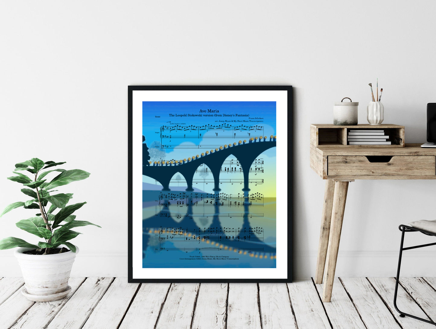 Ava Maria from Fantasia Sheet Music Wall Art  | Lisa Jaye Art Designs