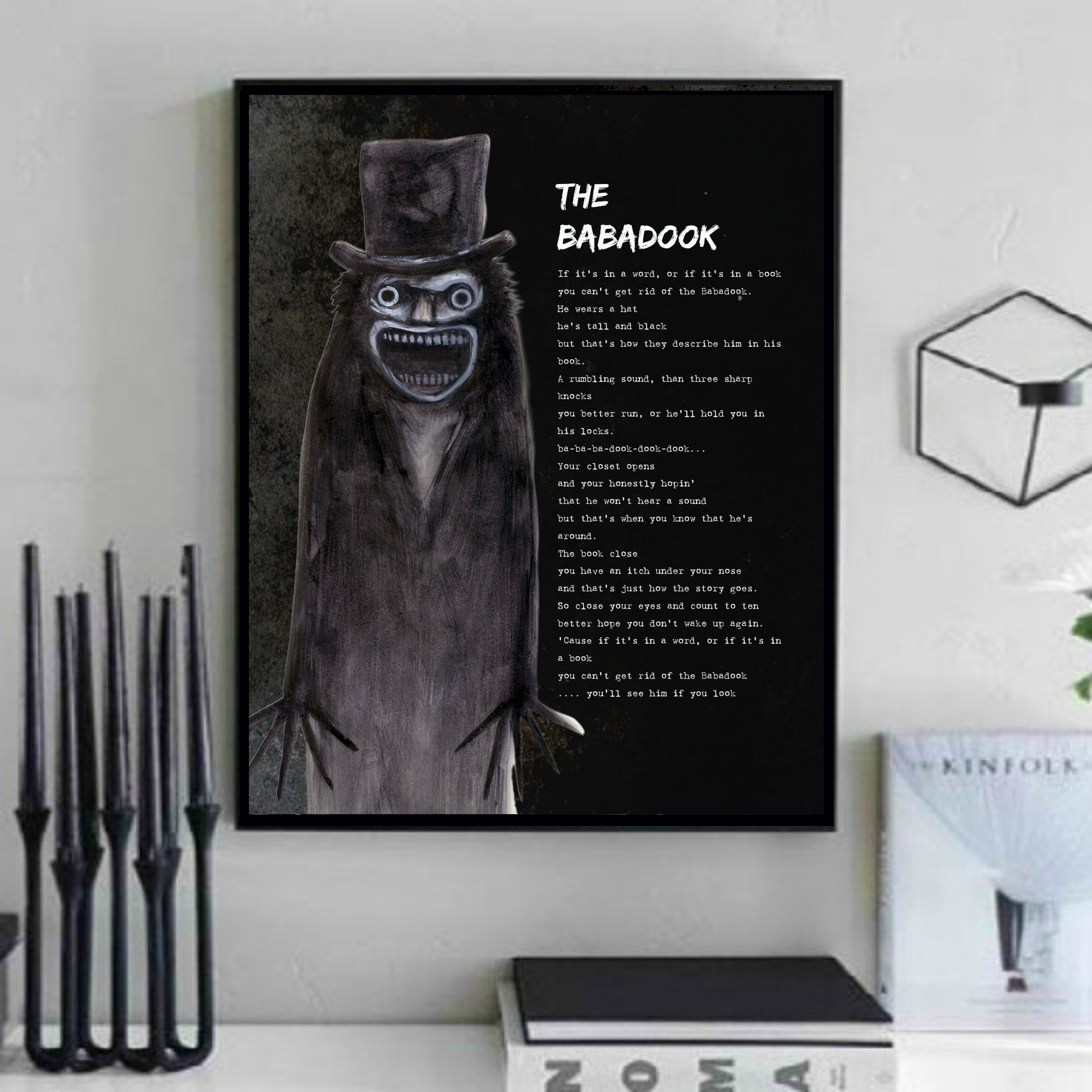 Babadook poem Wall Art Print Artwork Poster Painting Canvas