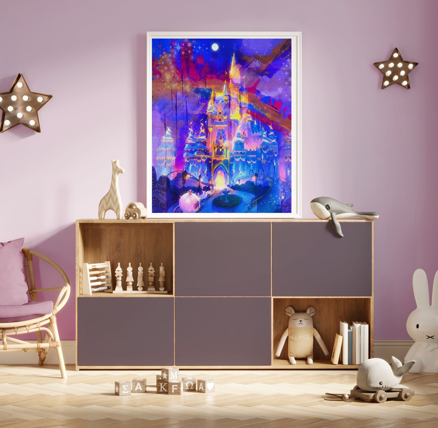 Disney Cinderella's Castle 50th Anniversary Wall Art  | Lisa Jaye Art Designs