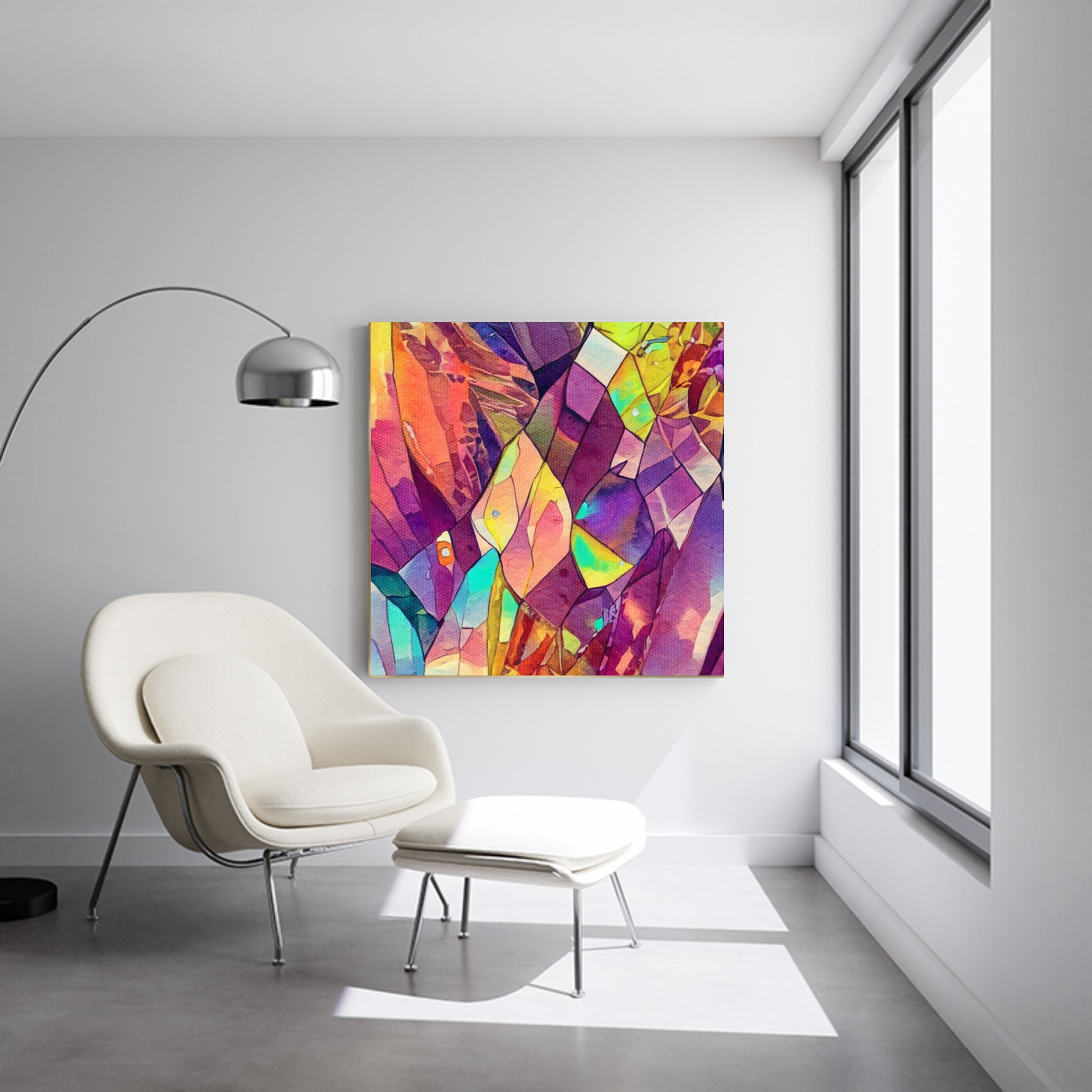 large crystals wall art canvas