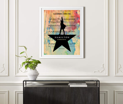 Hamilton Sheet Music Wall Art  | Lisa Jaye Art Designs