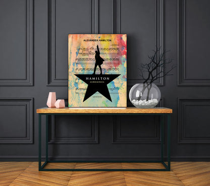 Hamilton Sheet Music Wall Art  | Lisa Jaye Art Designs