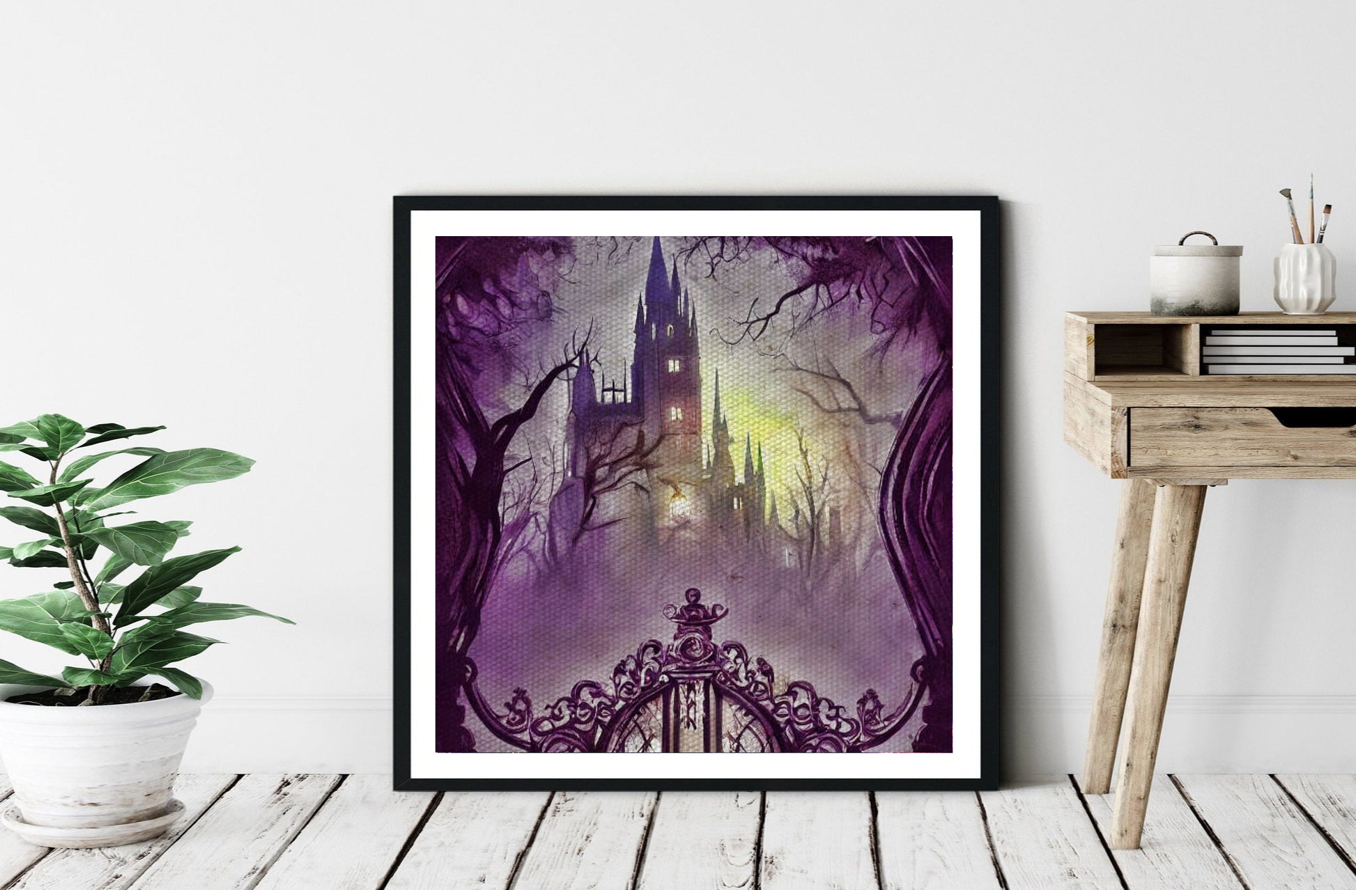 Haunted House goth wall art print