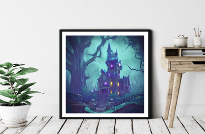 Haunted House art print poster