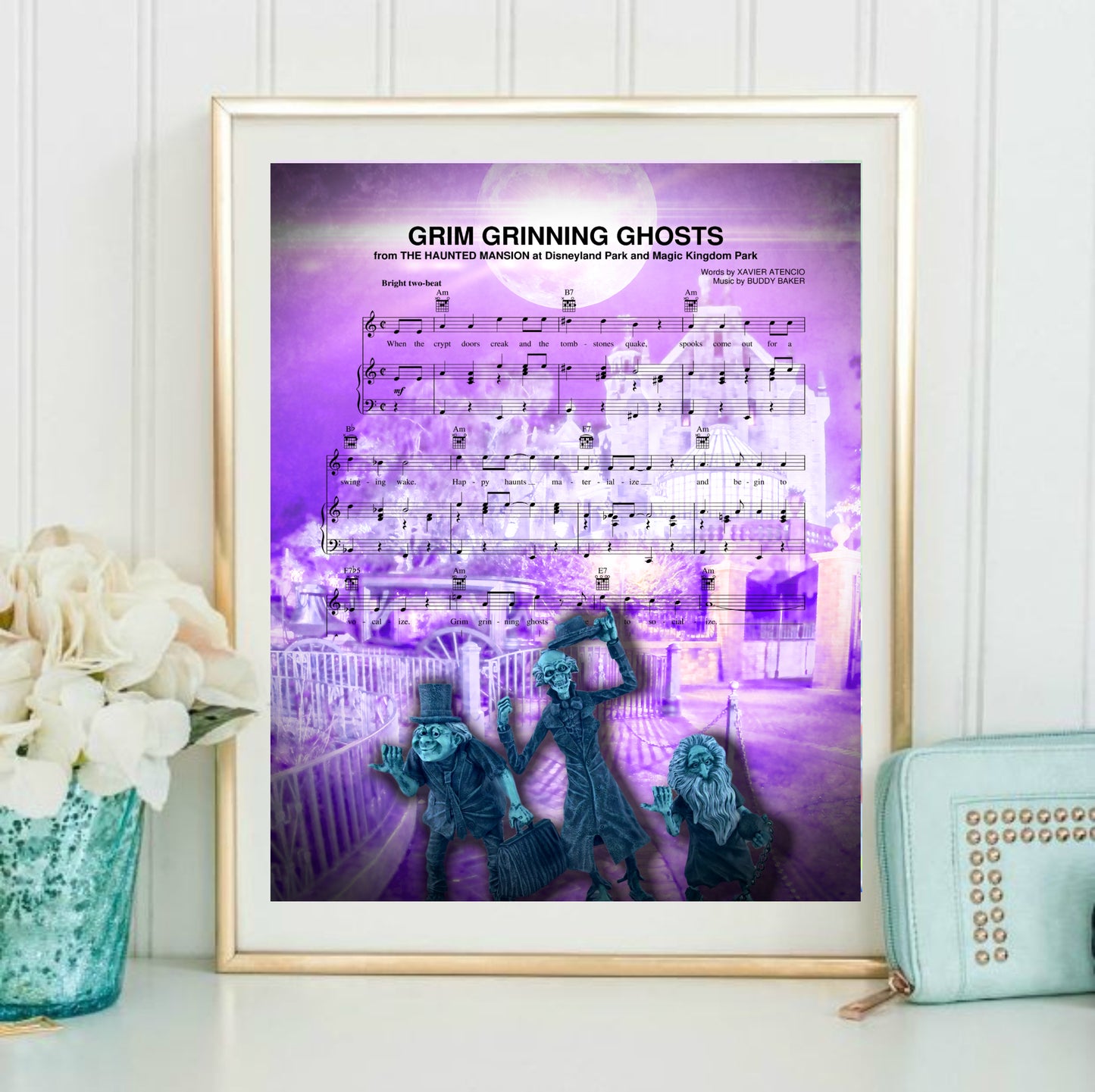 Haunted Mansion Sheet Music Wall Art  | Lisa Jaye Art Designs