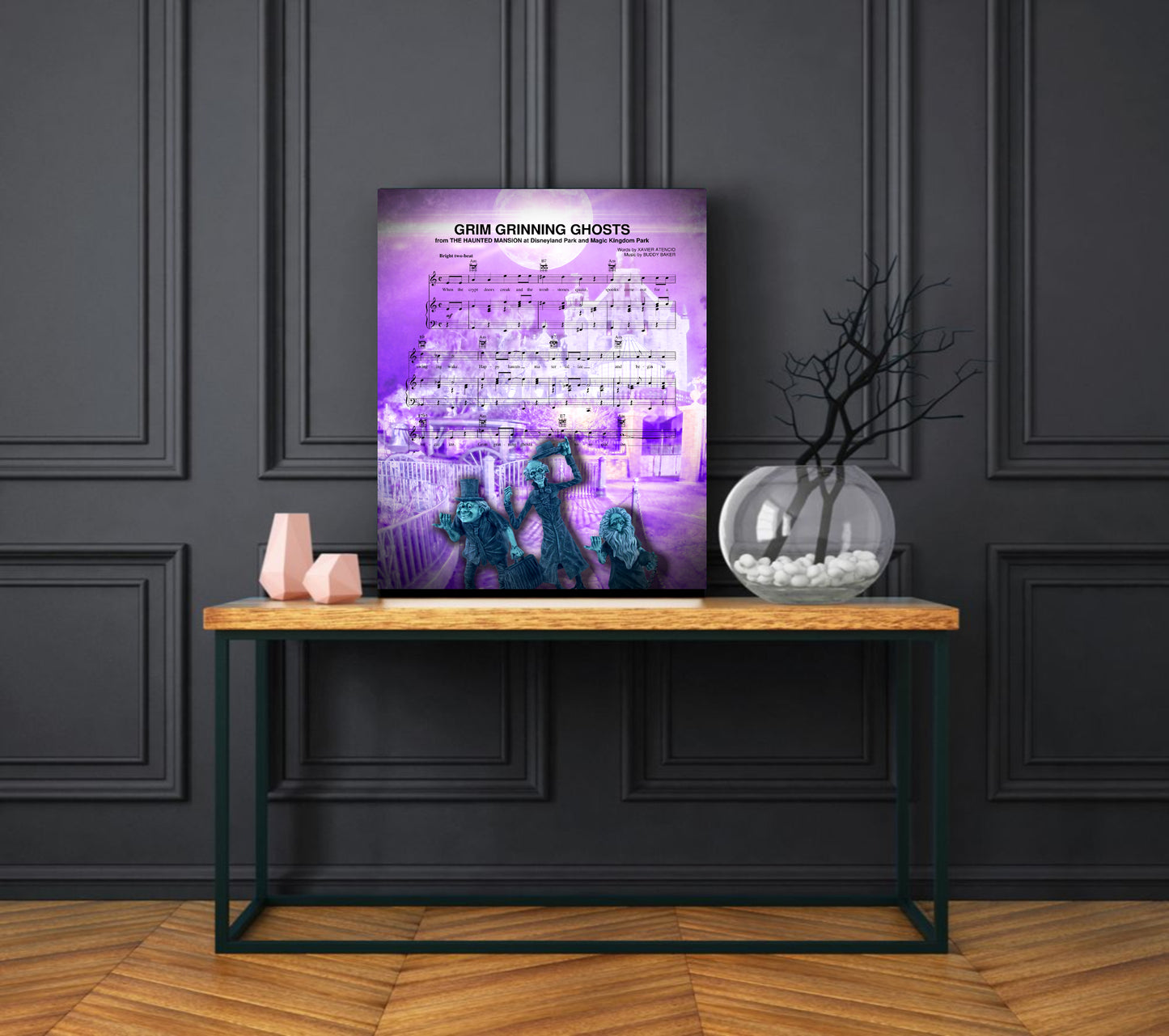 Haunted Mansion Sheet Music Wall Art  | Lisa Jaye Art Designs