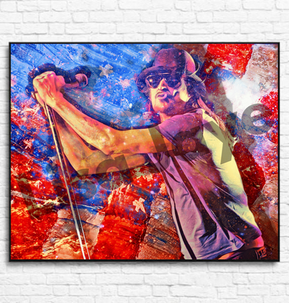 Kid Rock American Badass Wall Art  | Lisa Jaye Art Designs