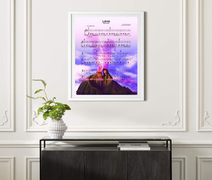 Lava Pixar Sheet Music Wall Art  | Lisa Jaye Art Designs