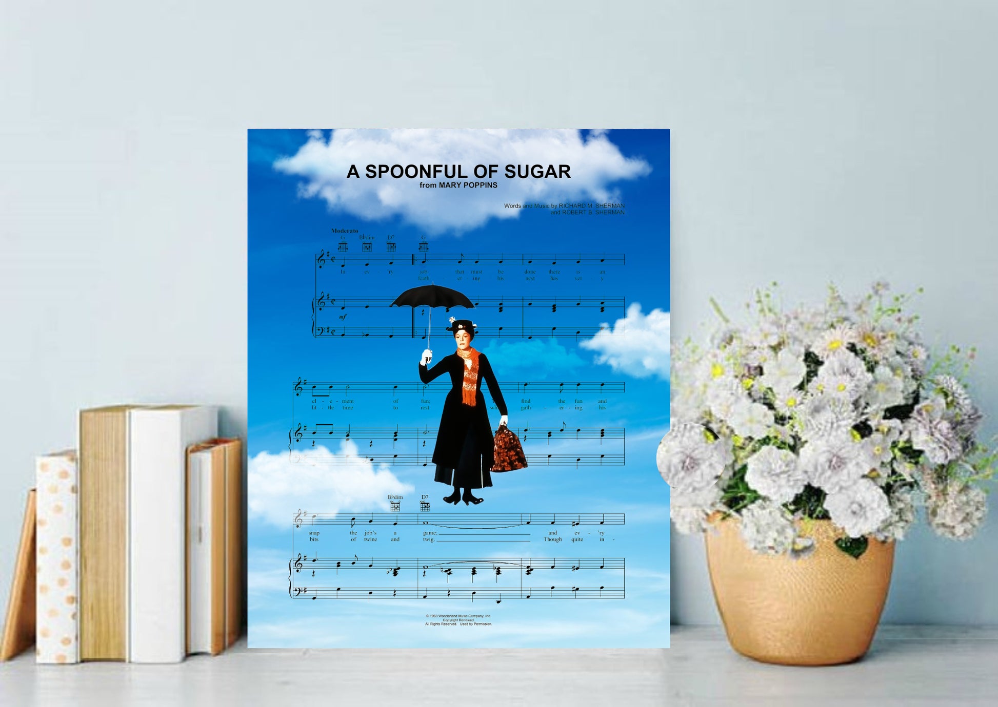 Mary Poppins art print wall art canvas gift