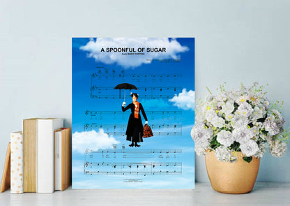 Mary Poppins art print wall art canvas gift