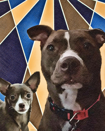 Custom Pet Art - Art Deco Style