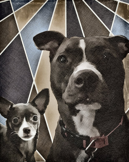 Custom Pet Art - Art Deco Style