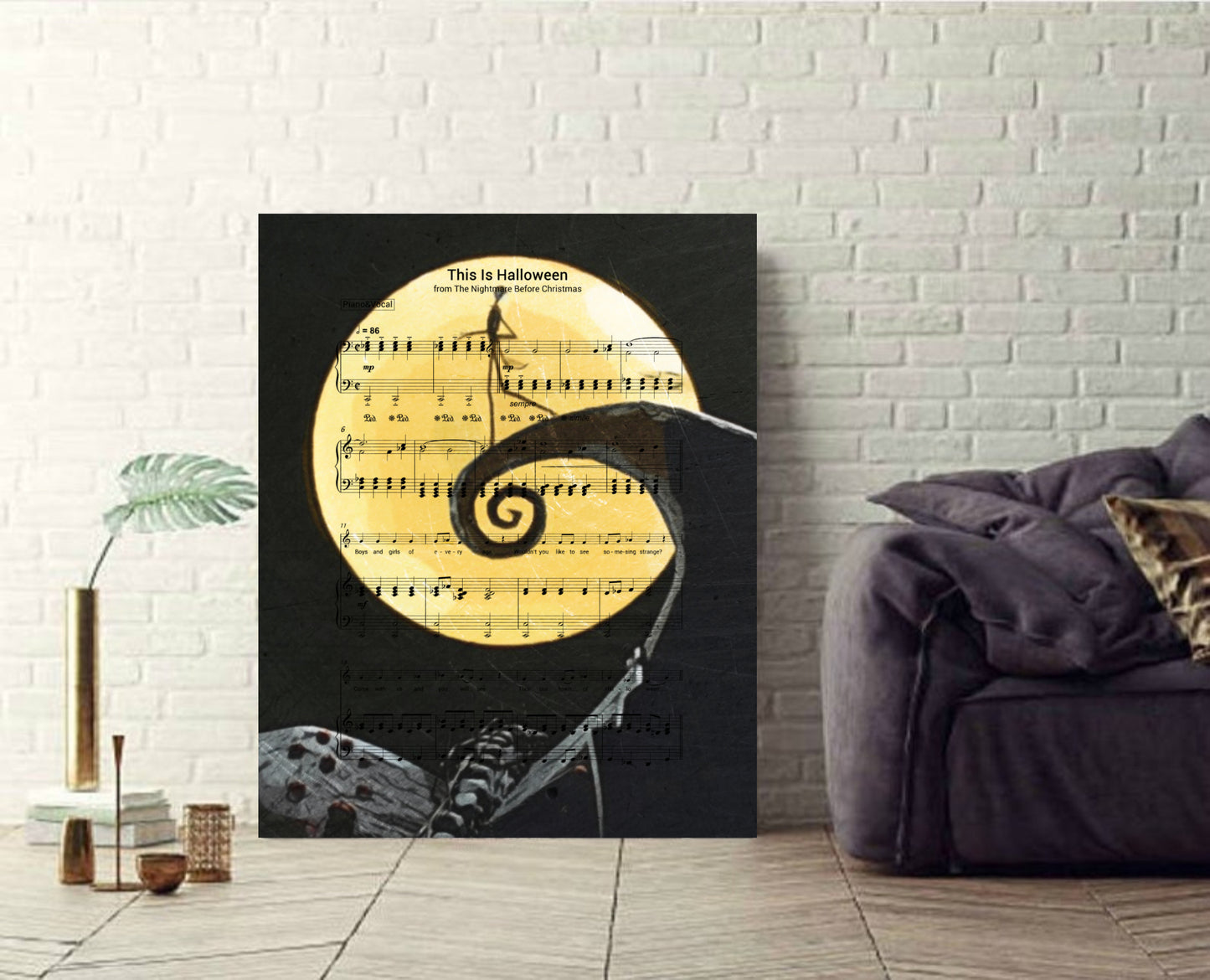 Nightmare Before Christmas Wall Art  | Lisa Jaye Art Designs