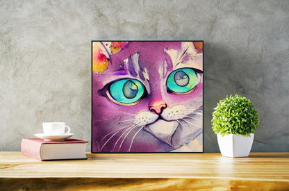 cat kids room wall art artwork print