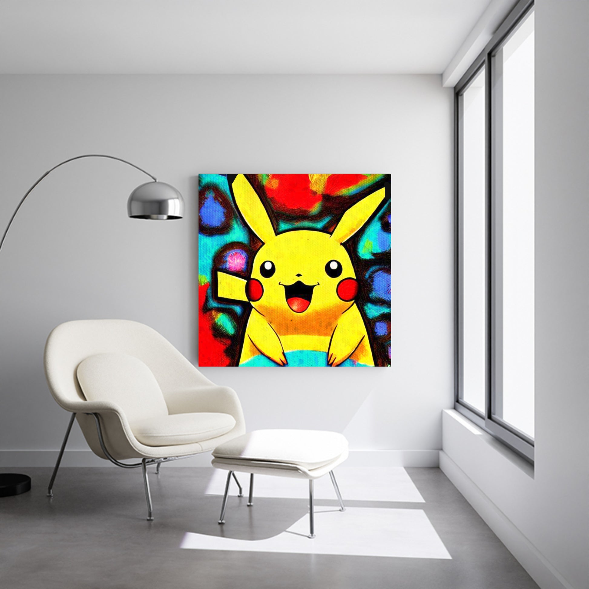 Pikachu painting canvas