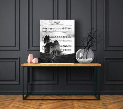 Psycho Bates Motel Sheet Music Wall Art  | Lisa Jaye Art Designs