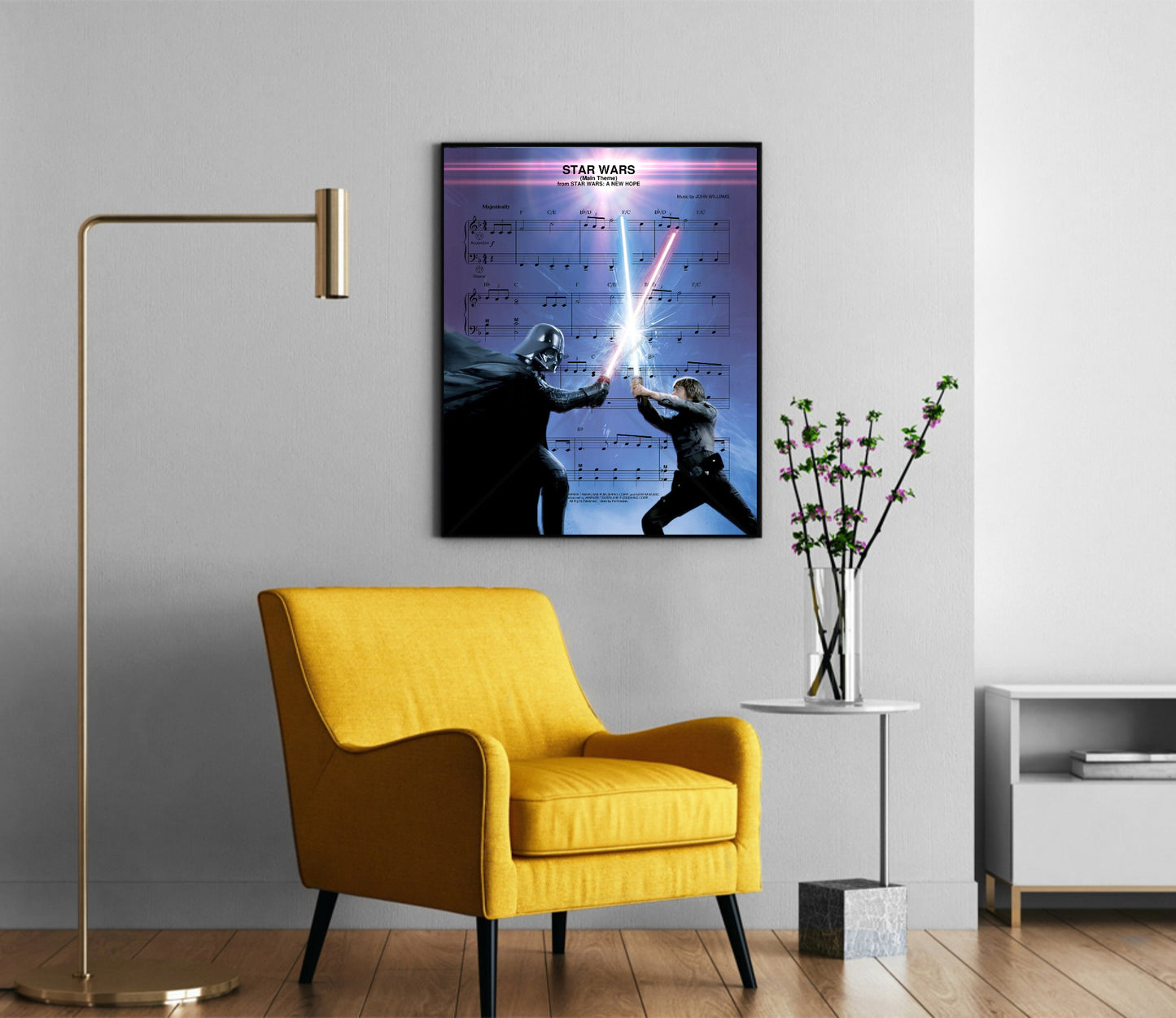 Star Wars Light Saber Wall Art Print Canvas