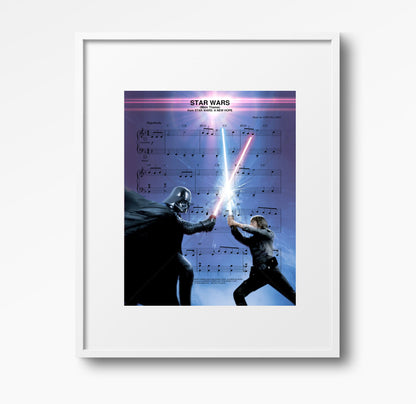 Star Wars Main Theme Sheet Music Wall Art  | Lisa Jaye Art Designs