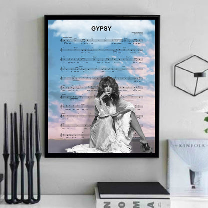 Stevie Nicks Gypsy Sheet Music Wall Art  | Lisa Jaye Art Designs