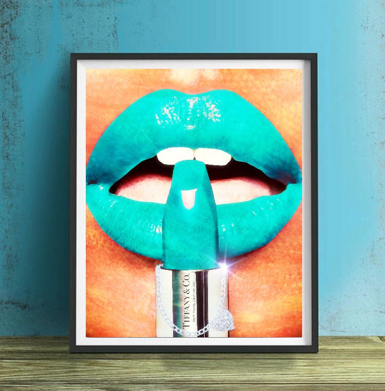 girls room bathroom glam art gift