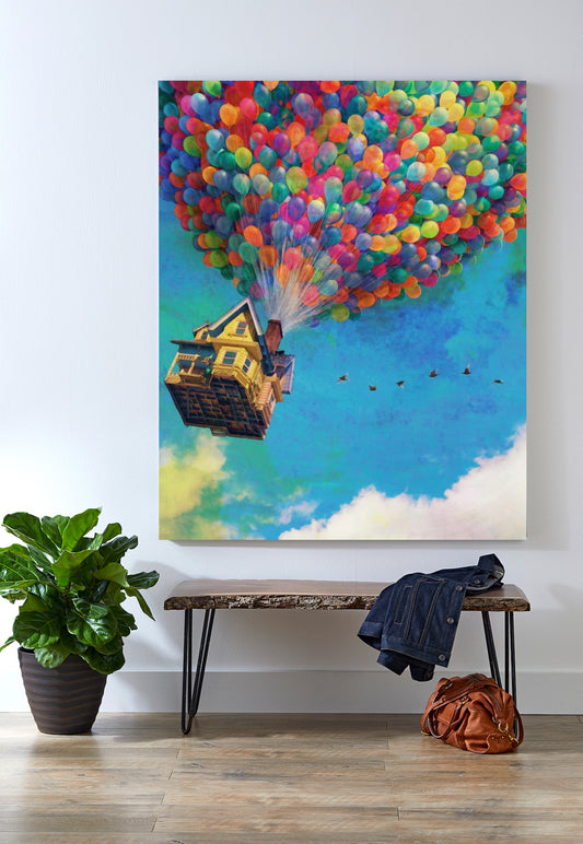 UP Pixar Balloon House Wall Art Canvas