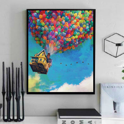 UP Balloon House Watercolor Wall Art  | Lisa Jaye Art Designs