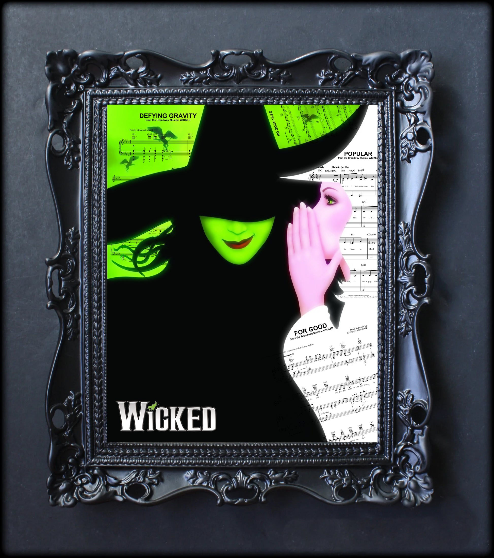 Wicked Sheet Music Art