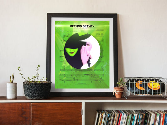 Wicked Defying Gravity Sheet Music Wall Art  print