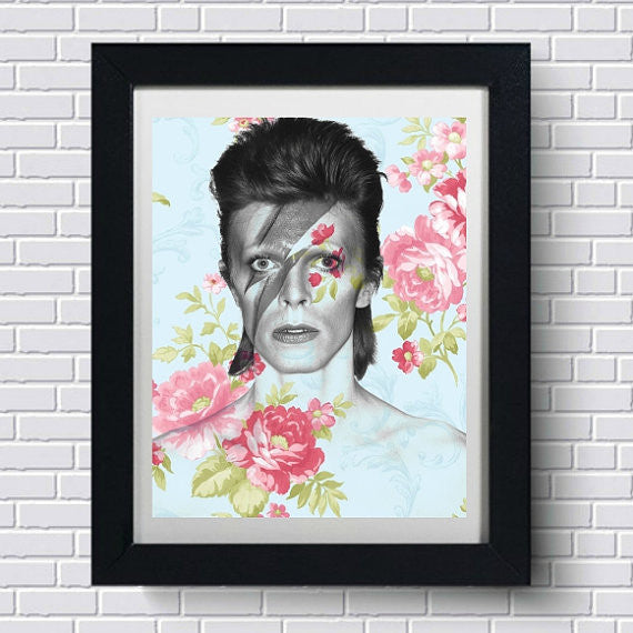 David Bowie Wall Art by Lisa Jaye