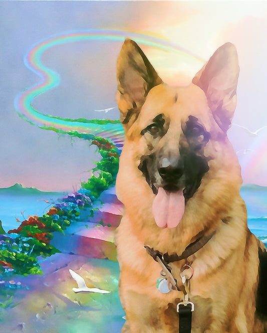 Rainbow Bridge Dog Art