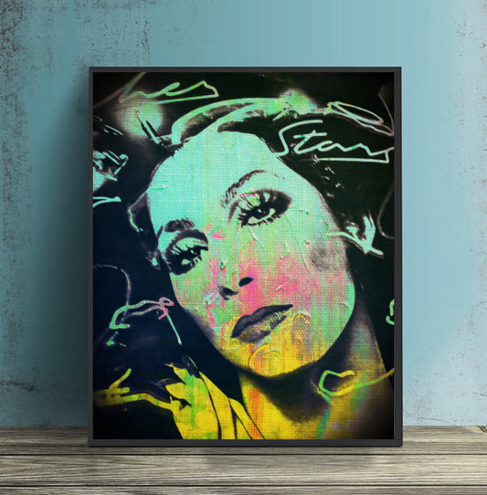 Cher Wall Art Canvas Poster Print by Lisa Jaye