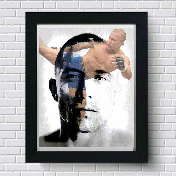 Georges St-Pierre Wall Art Art Print, Wall Art, Poster, Artwork, Canvas