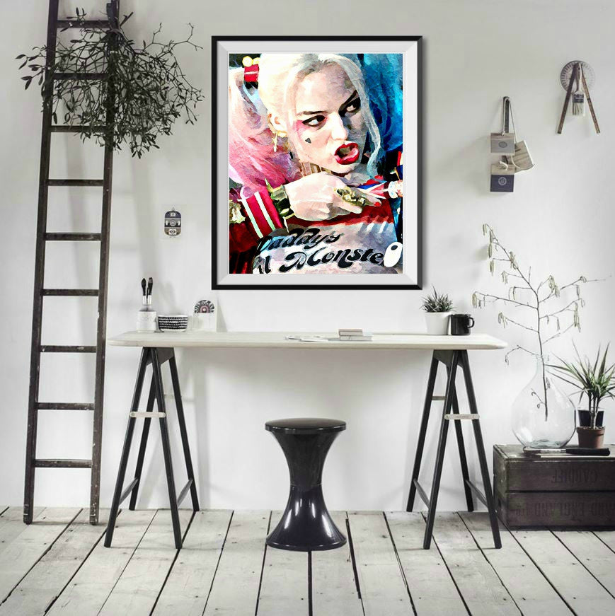 Harley Quinn Suicide Squad Wall Art  | Lisa Jaye Art Designs