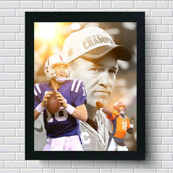 Peyton Manning Art Print, Wall Art, Poster, Artwork, Canvas